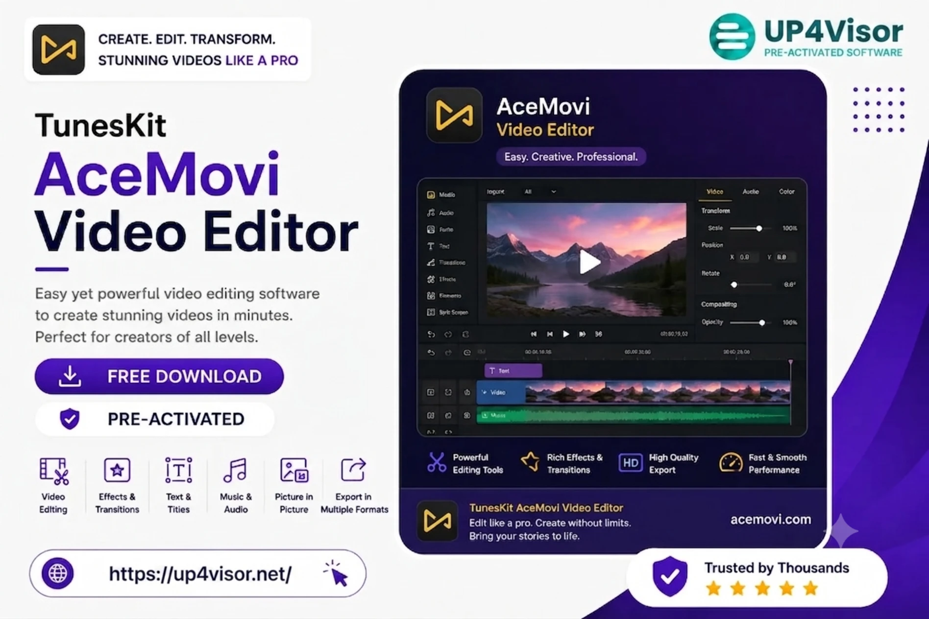 TunesKit AceMovi Video Editor 