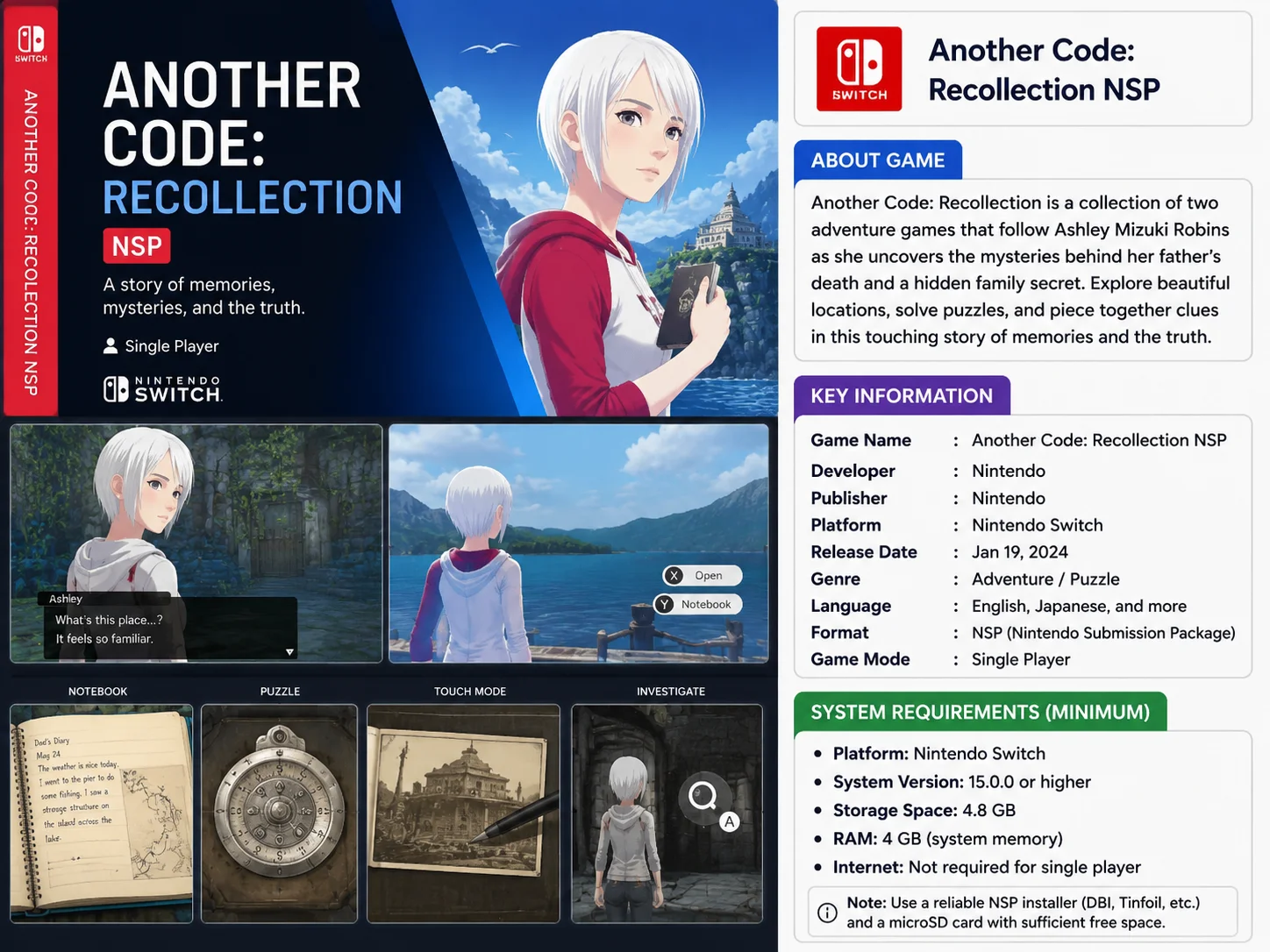 Another Code: Recollection NSP