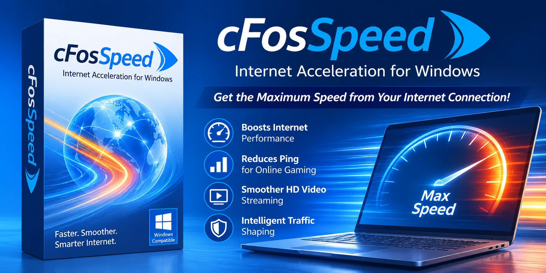  CFosSpeed is a Windows-based