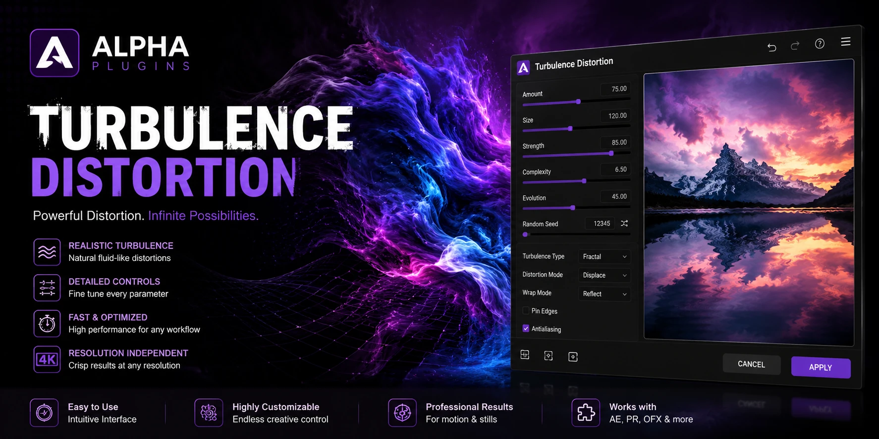 Alpha Plugins Turbulence Distortion